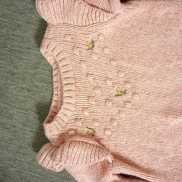 Baby Girl Pink Matching Sweater Set - Picture 3 of 4